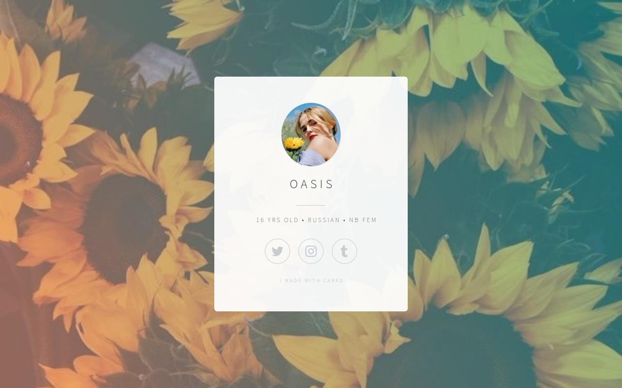 Carrd profile picture for @oasis